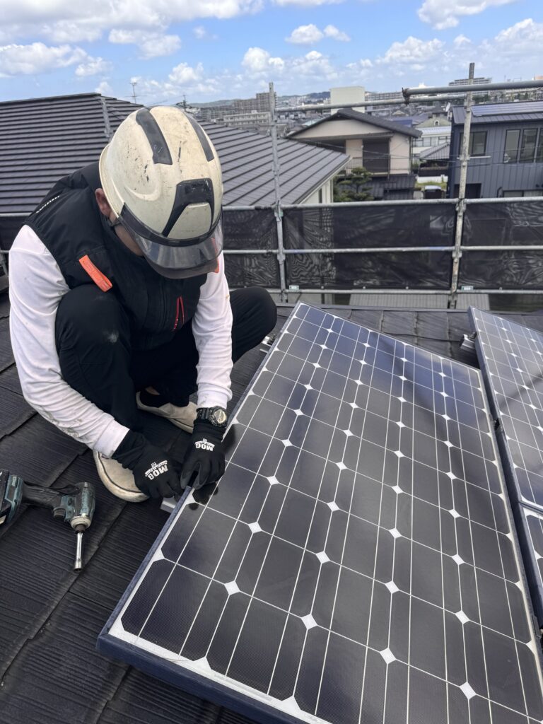 太陽光発電システム撤去中